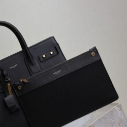 Replica Borsa tote Sac De Jour piccola/media/grande YSL Saint Laurent nera hardware dorato Imitazioni Replica Borsa tote Sac De Jour piccola/media/grande YSL Saint Laurent nera hardware dorato