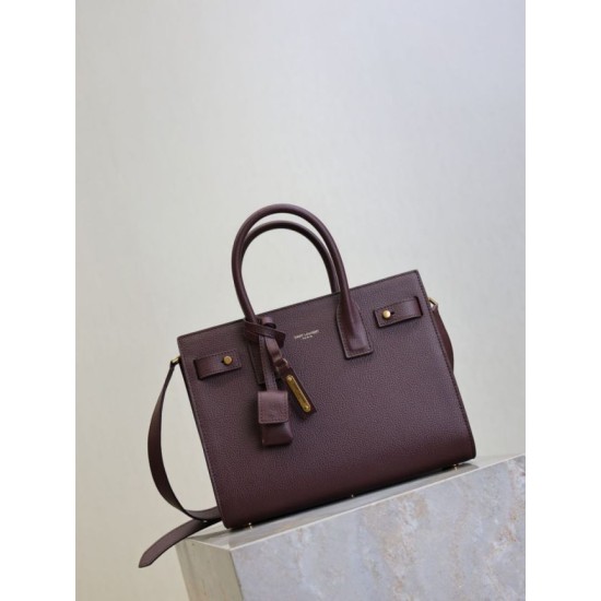 Replica Borsa tote Sac De Jour piccola/media/grande YSL Saint Laurent Borgogna Imitazioni Replica Borsa tote Sac De Jour piccola/media/grande YSL Saint Laurent Borgogna