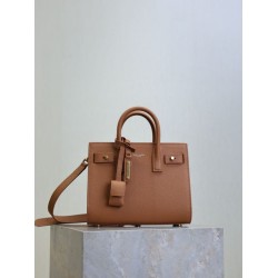 Borsa tote Sac De Jour piccola/media/grande YSL Saint Laurent Marrone