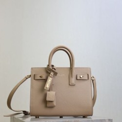 Replica Borsa tote Sac De Jour piccola/media/grande YSL Saint Laurent Albicocca