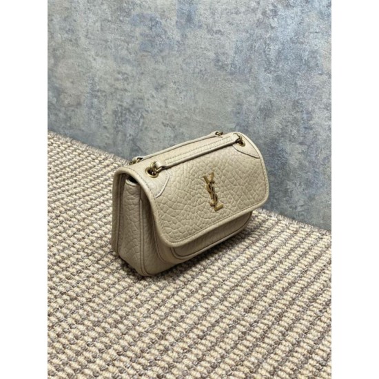 Replica Borsa a tracolla YSL Saint Laurent Mini Classic Niki 18cm Albicocca