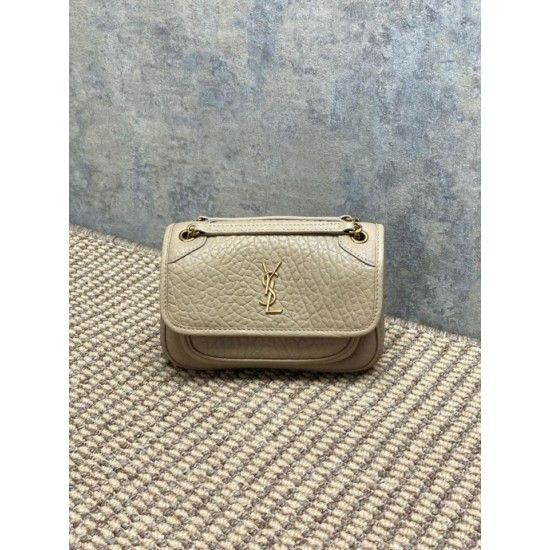 Replica Borsa a tracolla YSL Saint Laurent Mini Classic Niki 18cm Albicocca