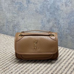 Replica Borse Imitazioni a tracolla YSL Saint Laurent Mini Classic Niki 18cm Marrone