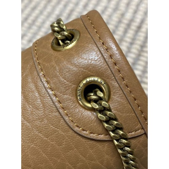 Replica Borse Imitazioni a tracolla YSL Saint Laurent Mini Classic Niki 18cm Marrone
