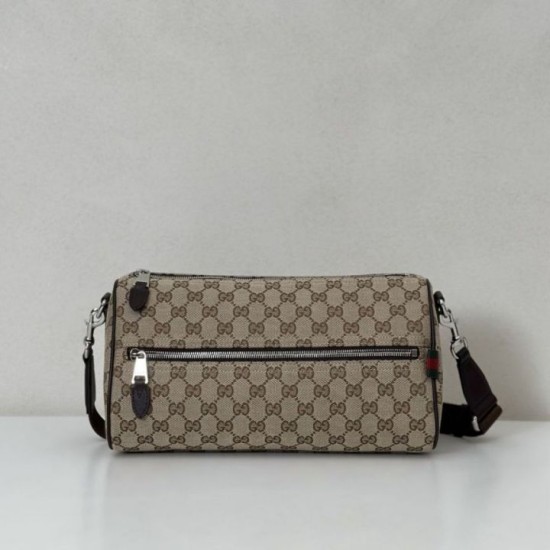 Replica Perfetta a tracolla cilindrica piccola da uomo Gucci in tela GG 834455 Imitazioni Replica Perfetta a tracolla cilindrica piccola da uomo Gucci in tela GG 834455