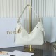 Replica Borse  Alta Qualità hobo Dior Voyage piccola/media piatta Macrocannage Bianco