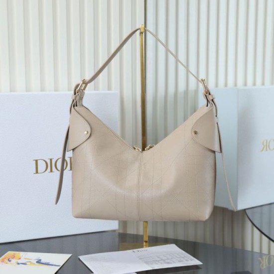 Replica Borsa hobo Dior Voyage piccola/media piatta Macrocannage Albicocca Imitazioni Replica Borsa hobo Dior Voyage piccola/media piatta Macrocannage Albicocca