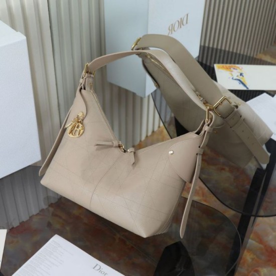 Replica Borsa hobo Dior Voyage piccola/media piatta Macrocannage Albicocca Imitazioni Replica Borsa hobo Dior Voyage piccola/media piatta Macrocannage Albicocca