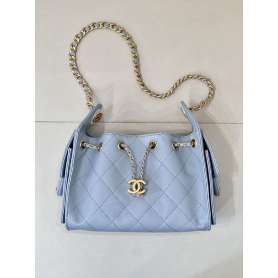 Replica Borse Imitazioni hobo piccola Chanel 25 AS5631 Blu