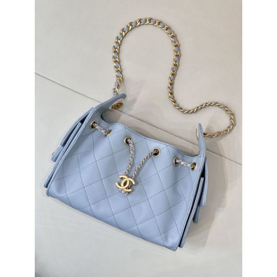 Replica Borse Imitazioni hobo piccola Chanel 25 AS5631 Blu