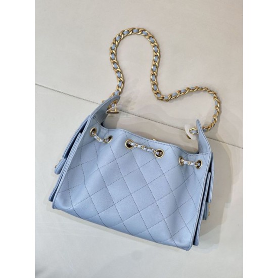 Replica Borse Imitazioni hobo piccola Chanel 25 AS5631 Blu