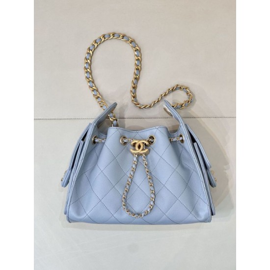 Replica Borse Imitazioni hobo piccola Chanel 25 AS5631 Blu