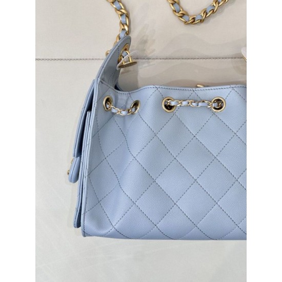 Replica Borse Imitazioni hobo piccola Chanel 25 AS5631 Blu
