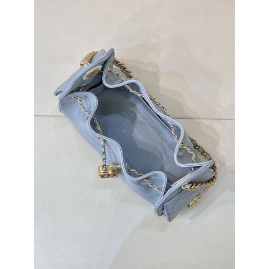 Replica Borse Imitazioni hobo piccola Chanel 25 AS5631 Blu