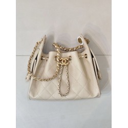 Borsa hobo piccola Chanel 25 AS5631 Albicocca