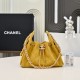 Replica Borsa hobo piccola Chanel 25 AS5631 scamosciata giallo