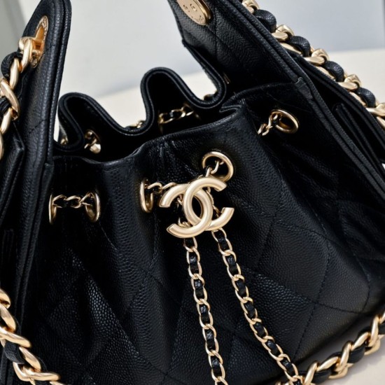 Replica Borsa hobo piccola Chanel 25 AS5631 Nero Imitazioni Replica Borsa hobo piccola Chanel 25 AS5631 Nero