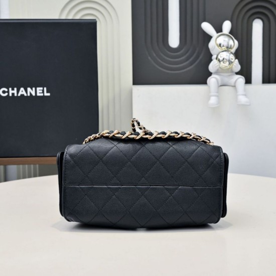Replica Borsa hobo piccola Chanel 25 AS5631 Nero Imitazioni Replica Borsa hobo piccola Chanel 25 AS5631 Nero