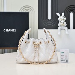 Borsa hobo piccola Chanel 25 AS5631 Bianco