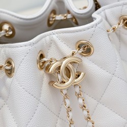 Borsa hobo piccola Chanel 25 AS5631 Bianco