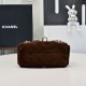 Replica Perfetta hobo piccola Chanel 25 AS5631 scamosciata Rosso scuro