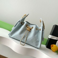 Replica Borse Imitazioni hobo piccola Chanel 25 AS5631 Azzurro
