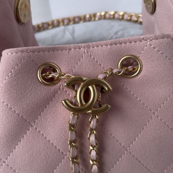 Replica Borsa hobo piccola Chanel 25 AS5631 scamosciata Rosa