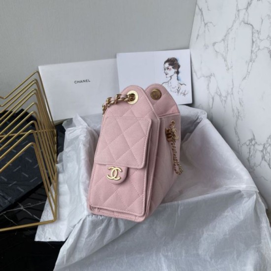 Replica Borsa hobo piccola Chanel 25 AS5631 scamosciata Rosa
