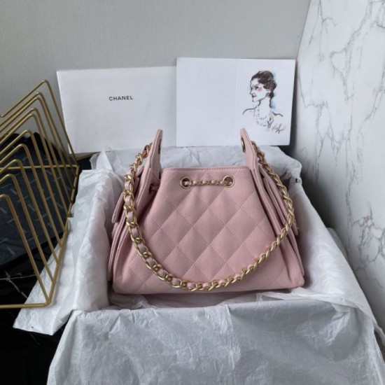 Replica Borsa hobo piccola Chanel 25 AS5631 scamosciata Rosa