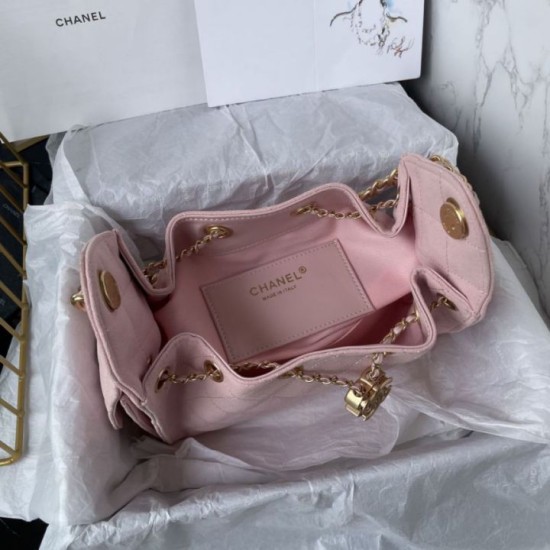 Replica Borsa hobo piccola Chanel 25 AS5631 scamosciata Rosa