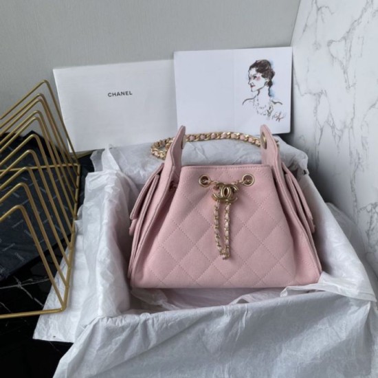Replica Borsa hobo piccola Chanel 25 AS5631 scamosciata Rosa
