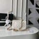Replica Borse  Chanel Flap 25K AS5813 AS5814 Manico con diamanti smerigliati Bianco