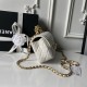 Replica Borse  Chanel Flap 25K AS5813 AS5814 Manico con diamanti smerigliati Bianco
