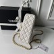 Replica Borse  Chanel Flap 25K AS5813 AS5814 Manico con diamanti smerigliati Bianco