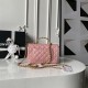 Replica Borsa Chanel Flap 25K AS5813 AS5814 Manico con diamanti smerigliati Rosa Imitazioni Replica Borsa Chanel Flap 25K AS5813 AS5814 Manico con diamanti smerigliati Rosa
