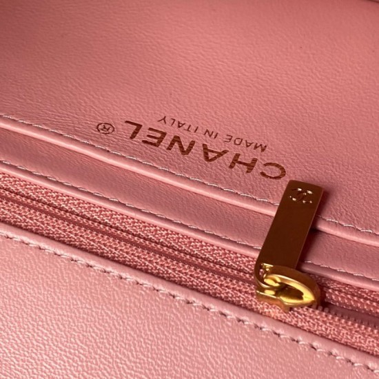 Replica Borsa Chanel Flap 25K AS5813 AS5814 Manico con diamanti smerigliati Rosa Imitazioni Replica Borsa Chanel Flap 25K AS5813 AS5814 Manico con diamanti smerigliati Rosa