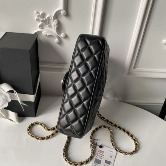Replica Borse Chanel Flap 25K AS5813 AS5814 Manico con diamanti smerigliati Nero Imitazioni Replica Borse Chanel Flap 25K AS5813 AS5814 Manico con diamanti smerigliati Nero
