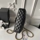 Replica Borse Chanel Flap 25K AS5813 AS5814 Manico con diamanti smerigliati Nero Imitazioni Replica Borse Chanel Flap 25K AS5813 AS5814 Manico con diamanti smerigliati Nero