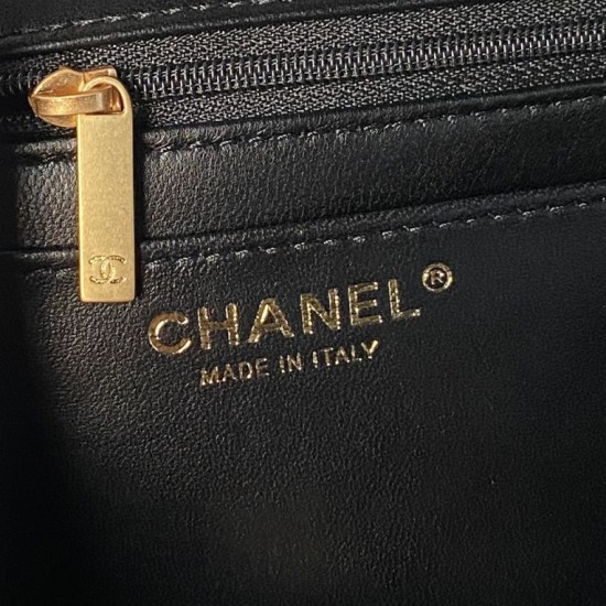 Replica Borse Chanel Flap 25K AS5813 AS5814 Manico con diamanti smerigliati Nero Imitazioni Replica Borse Chanel Flap 25K AS5813 AS5814 Manico con diamanti smerigliati Nero