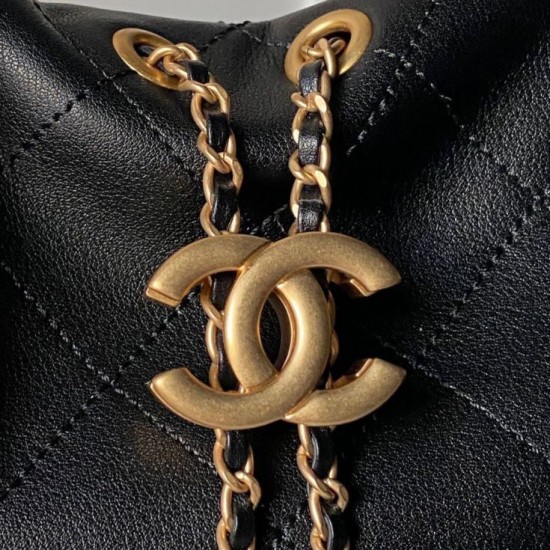 Replica Borsa hobo grande Chanel con finiture metallo dorato AS5967 Nero Imitazioni Replica Borsa hobo grande Chanel con finiture metallo dorato AS5967 Nero