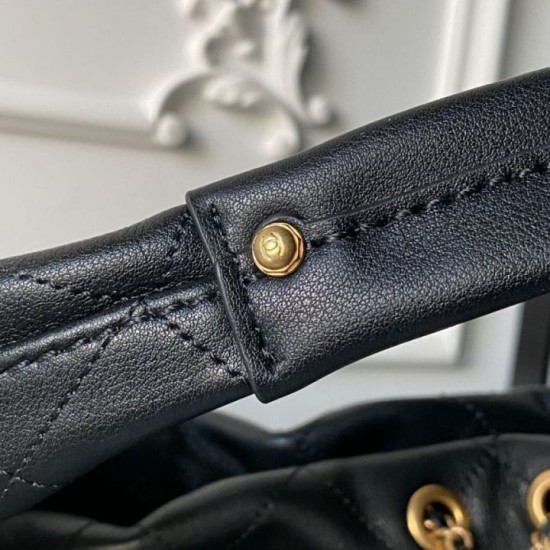 Replica Borsa hobo grande Chanel con finiture metallo dorato AS5967 Nero Imitazioni Replica Borsa hobo grande Chanel con finiture metallo dorato AS5967 Nero