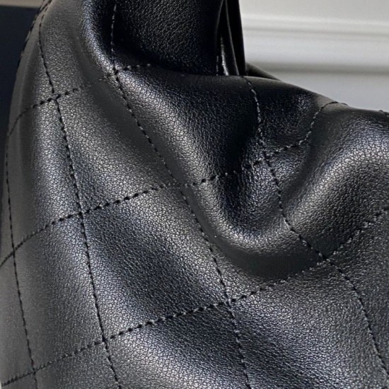 Replica Borsa hobo grande Chanel con finiture metallo dorato AS5967 Nero Imitazioni Replica Borsa hobo grande Chanel con finiture metallo dorato AS5967 Nero