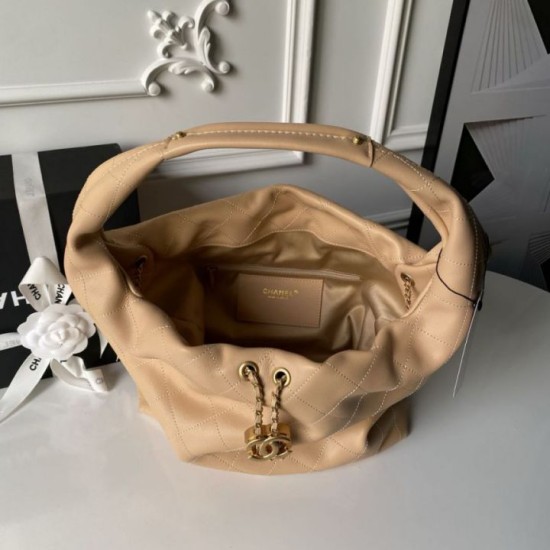 Replica Borsa hobo grande Chanel con finiture metallo dorato AS5967 marrone Imitazioni Replica Borsa hobo grande Chanel con finiture metallo dorato AS5967 marrone