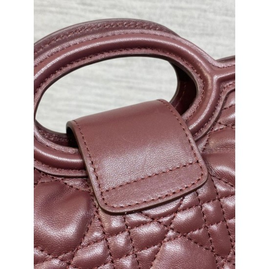 Replica Borsa Dior Jolie Top Handle Mini Cannage Chain bordeaux Imitazioni Replica Borsa Dior Jolie Top Handle Mini Cannage Chain bordeaux