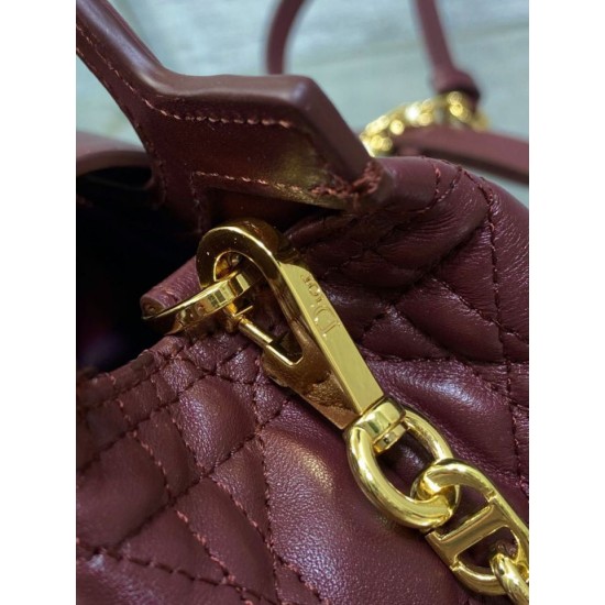 Replica Borsa Dior Jolie Top Handle Mini Cannage Chain bordeaux Imitazioni Replica Borsa Dior Jolie Top Handle Mini Cannage Chain bordeaux