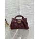 Replica Borsa Dior Jolie Top Handle Mini Cannage Chain bordeaux Imitazioni Replica Borsa Dior Jolie Top Handle Mini Cannage Chain bordeaux