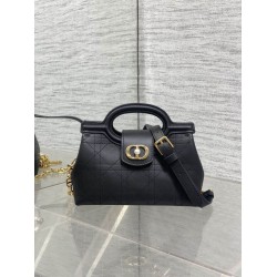 Borsa a mano Dior Jolie Top Handle Mini Chain nera