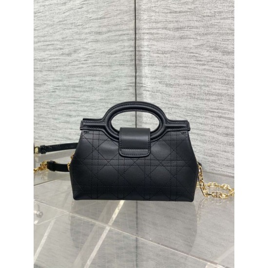 Replica Borsa a mano Dior Jolie Top Handle Mini Chain nera Imitazioni Replica Borsa a mano Dior Jolie Top Handle Mini Chain nera