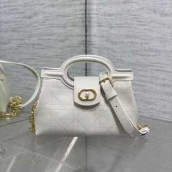 Replica Borse  a mano Dior Jolie Top Handle Mini Chain beige