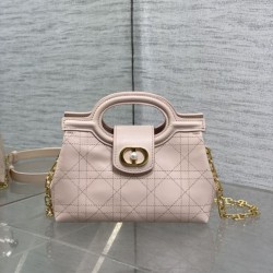 Replica Borsa a mano Dior Jolie Top Handle Mini Chain rosa Imitazioni Replica Borsa a mano Dior Jolie Top Handle Mini Chain rosa